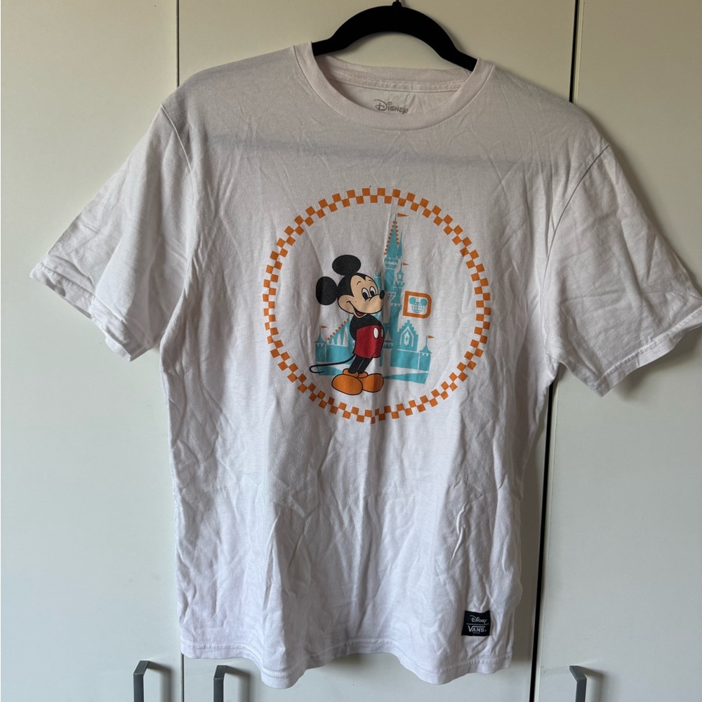 Disney White Tee with Mickey and Castle Design